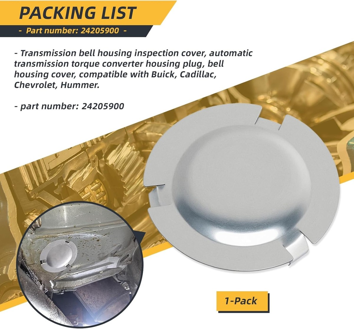 24205900Transmission Bell Housing Inspection Cover (62 mm