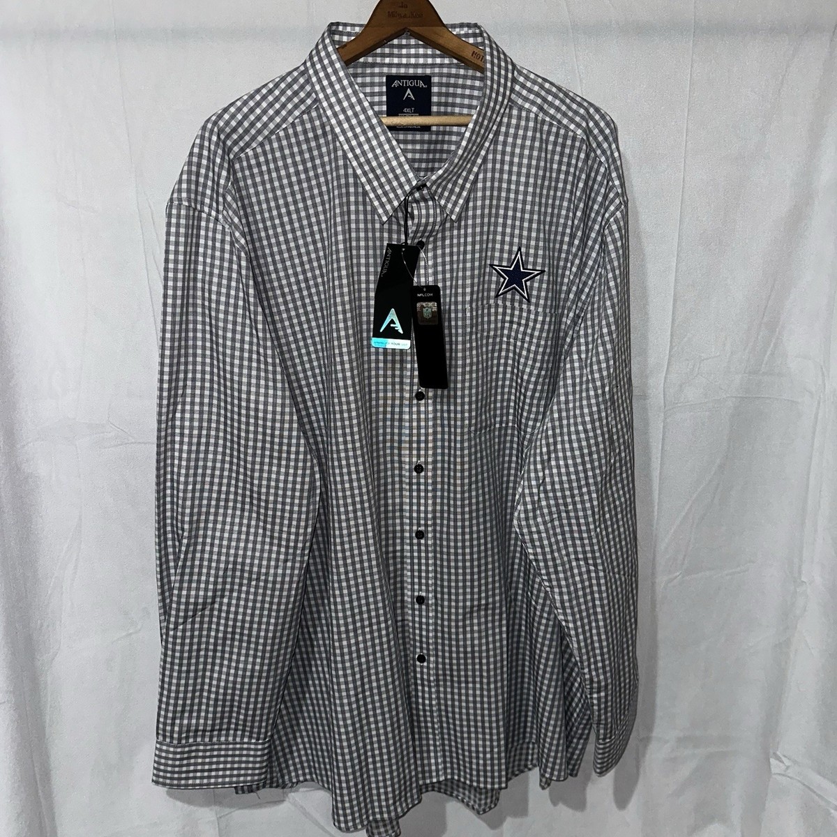 dallas cowboys dress shirt long sleeves Antigua Tending Sleeve Button Up XLarge Navy it features clean lines and four Men's NFL x Darius Rucker