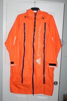 NEU MIT ETIKETT ADIDAS STELLA McCARTNEY CONNECTIVITY PARKA REGENJACKE ORANGE XS OVERSIZED