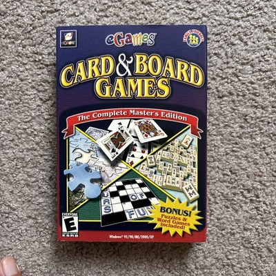 Card & Board Games (PC, 2002)  BONUS! Puzzle & Word Games Brand New Sealed