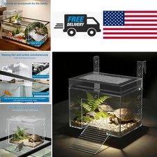 Indoor Turtle Basking Platform 7.8 x 5.5 Inch Transparent Acrylic Dock Accessory
