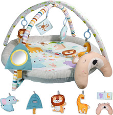 Palestrina Neonato, Tappeto Gioco Attività Con 5 Giocattoli Sensoriali E Cuscino