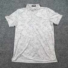 G/fore Icon Camo Tech Polo Shirt Mens Large Gray Stretch Upf 50 Spread Collar