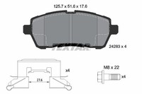 Textar Bremsbelagsatz Scheibenbremse 2428302 FüR Ford Fiesta Mazda CB1 6 CCN Van