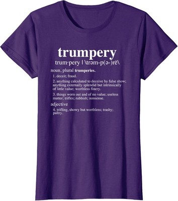 Trumpery Definition Democracy is NOT a Spectator Ladies' Crewneck T-Shirt