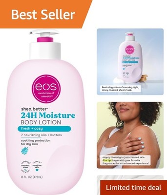 Soothe Dry Skin with Fresh & Cozy Shea Butter Lotion - 16 Fl Oz of Luxury Care
