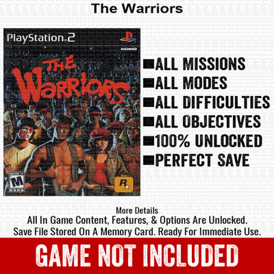 The Warriors 100% PS2 Memory Card All CHEATS ITEMS