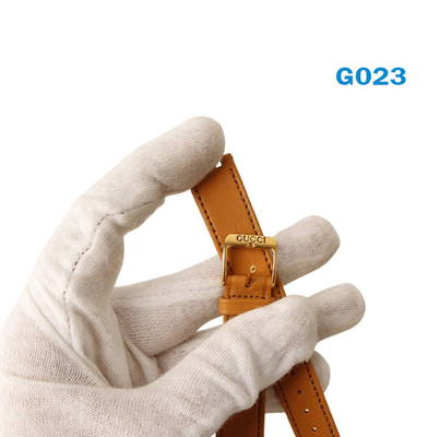 9000L GUCCI Swiss Leather Band- 16mm Camel Strep-14mm Gucci Buckle