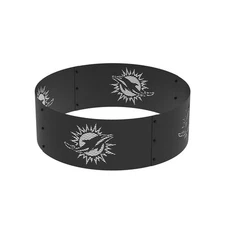 BLUE SKY OUTDOOR LIVING NFL NEW ENGLAND PATRIOTS 36" X 12" STEEL ROUND FIRE PIT