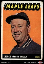 1965 Topps #11 Punch Imlach Maple Leafs COACH 1.5 - FAIR