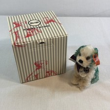Steiff Molly Dog 1927 Replica Limited Edition 403439 - NIB Green Mohair