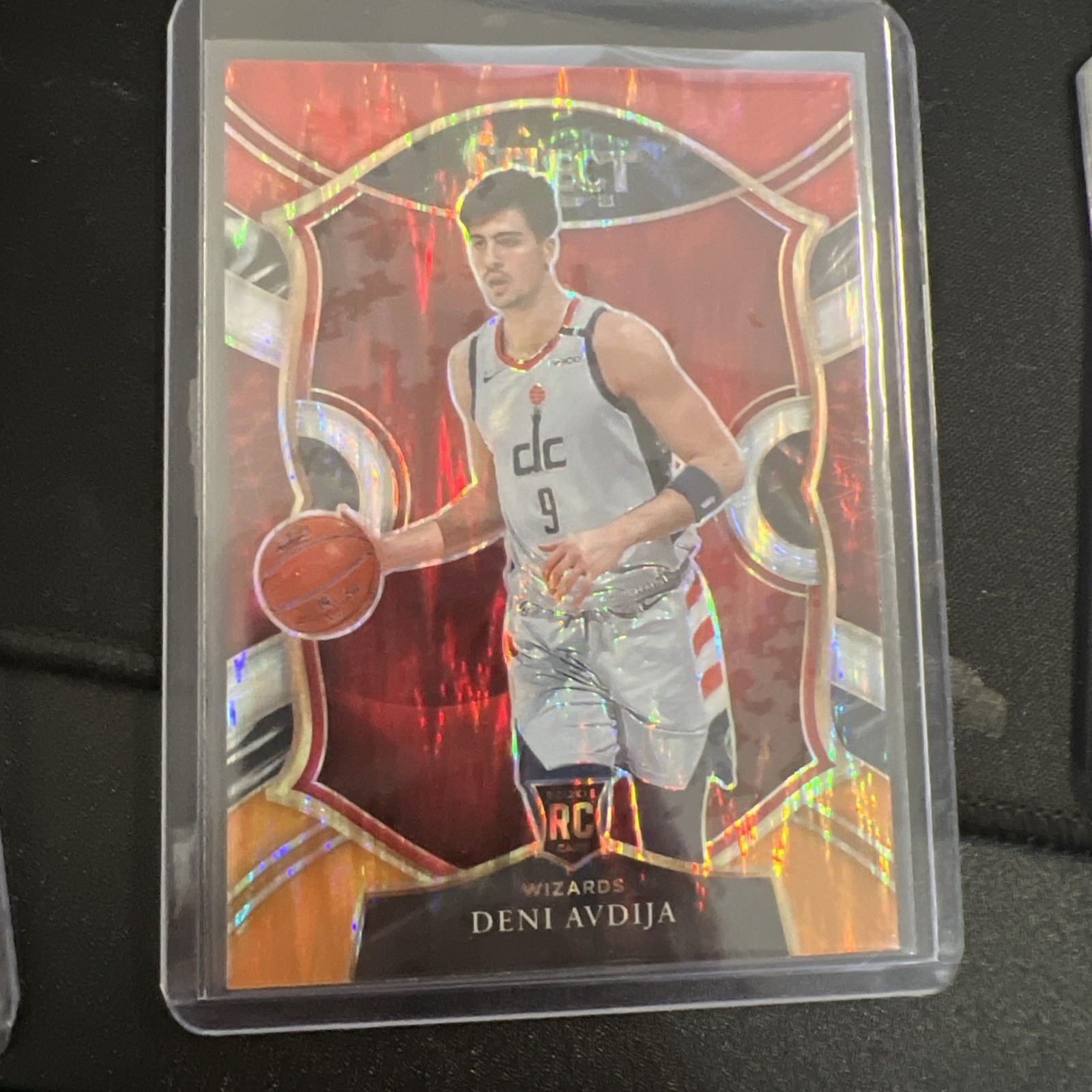 2020-21 Panini Select - Concourse Deni Avdija #69 Red White Orange Shimmer Prizm