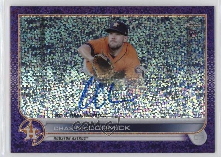 2022 Topps Chrome Rookie Purple Speckle Refractor /299 Chas McCormick Auto RC