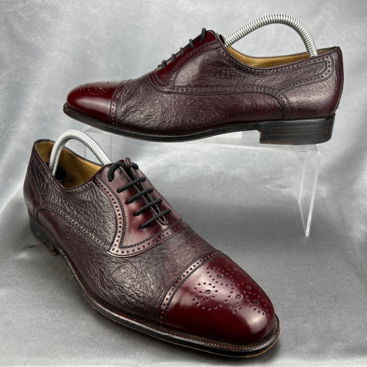 Moreschi Burgundy Leather Cap Toe Tassel Loafers Dress Shoes Men’s Sz 9M US/42EU Moreschi Red Dress Shoes for Men for sale | eBay main image 4