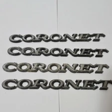 Lot 4 Vintage DODGE CORONET MOPAR CHRYSLER Car Auto Emblem Logo Badge Ornament