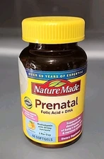 Nature Made Prenatal Folic Acid + DHA, 60 Softgels, Orange Scented 031604027667
