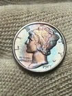1917 Mercury Dime Choice Almost Uncirculated AU+ Coin Original Toned