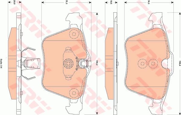 Plaquettes Jaguar XF 3.0 D contre l'usure prématurée, freinage endurant pour XJ 5.0 V8