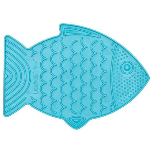 LickiMat Felix Futtermatte türkis 22x16 cm für Katzen, angstlindernd, hygienisch - Bild 2 von 2