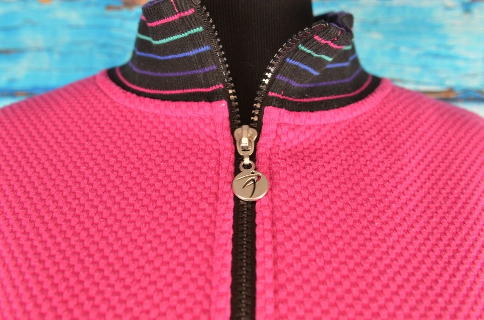 I Active Mujer Cremallera Completa Calentamiento Talla Mediana Informal Exterior Texturizado Colorido Foto 4 de 4