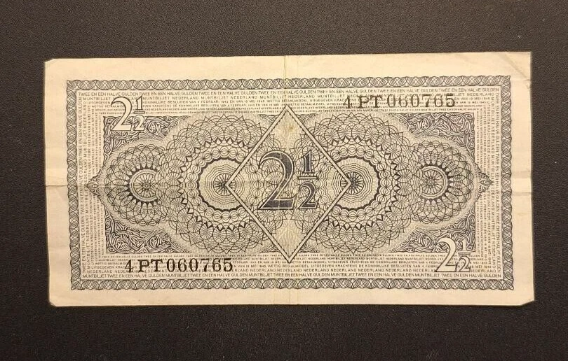 Países Bajos 1949 2 1/2 florines selección # 73 - muy bonito billete de coleccionista circ-c6220xcn Foto 2 de 2