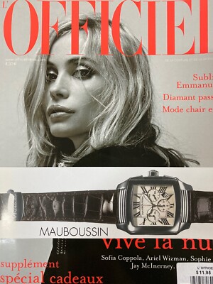 L'OFFICIEL PARIS French Fashion Magazine DEC 2003 Sofia