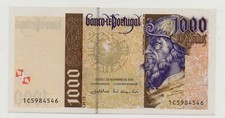 PORTUGAL 1000 ESCUDOS 2000 PICK 188D UNC