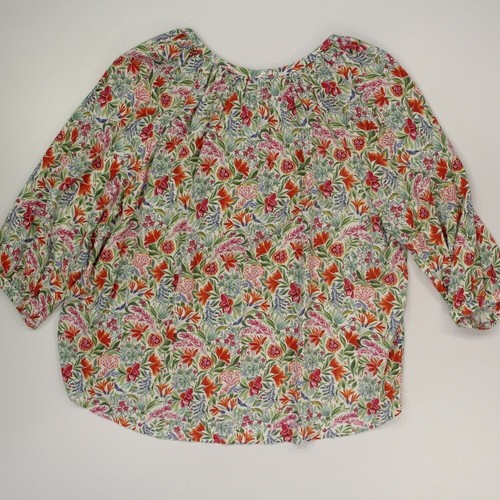 Jones New York Women's Popover Top Blouse Plus Size 2X Floral 3/4 Sleeve NWT - Picture 2 of 8