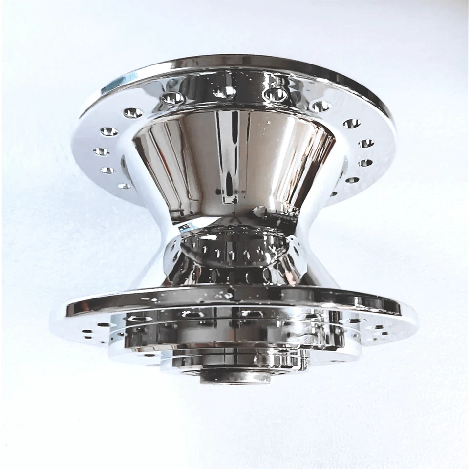 Buje delantero cromado apto para Harley Sportster Dyna Glide FX FXR 77-83 réplica 43600-78 Foto 2 de 3