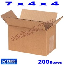200 - 7x7x4 Cardboard Boxes 32ECT Mailing Packing Shipping Corrugated Carton
