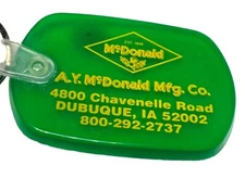 Dubuque Iowa AY McDonald Manufacturing Co Plumbing Pumps Water Works IA Keychain