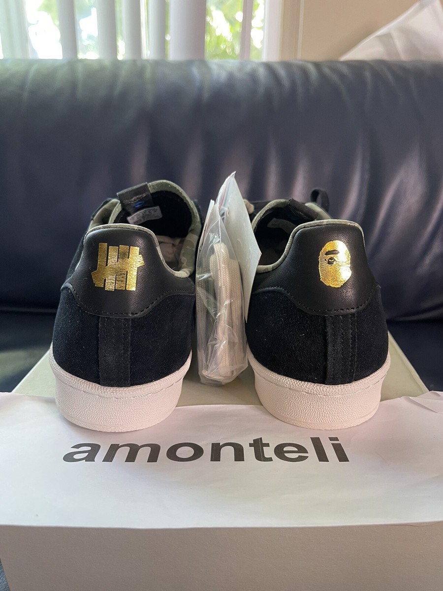 BRAND NEW ADIDAS x UNDEFEATED x BAPE CAMPUS 80s BLACK - Q34750