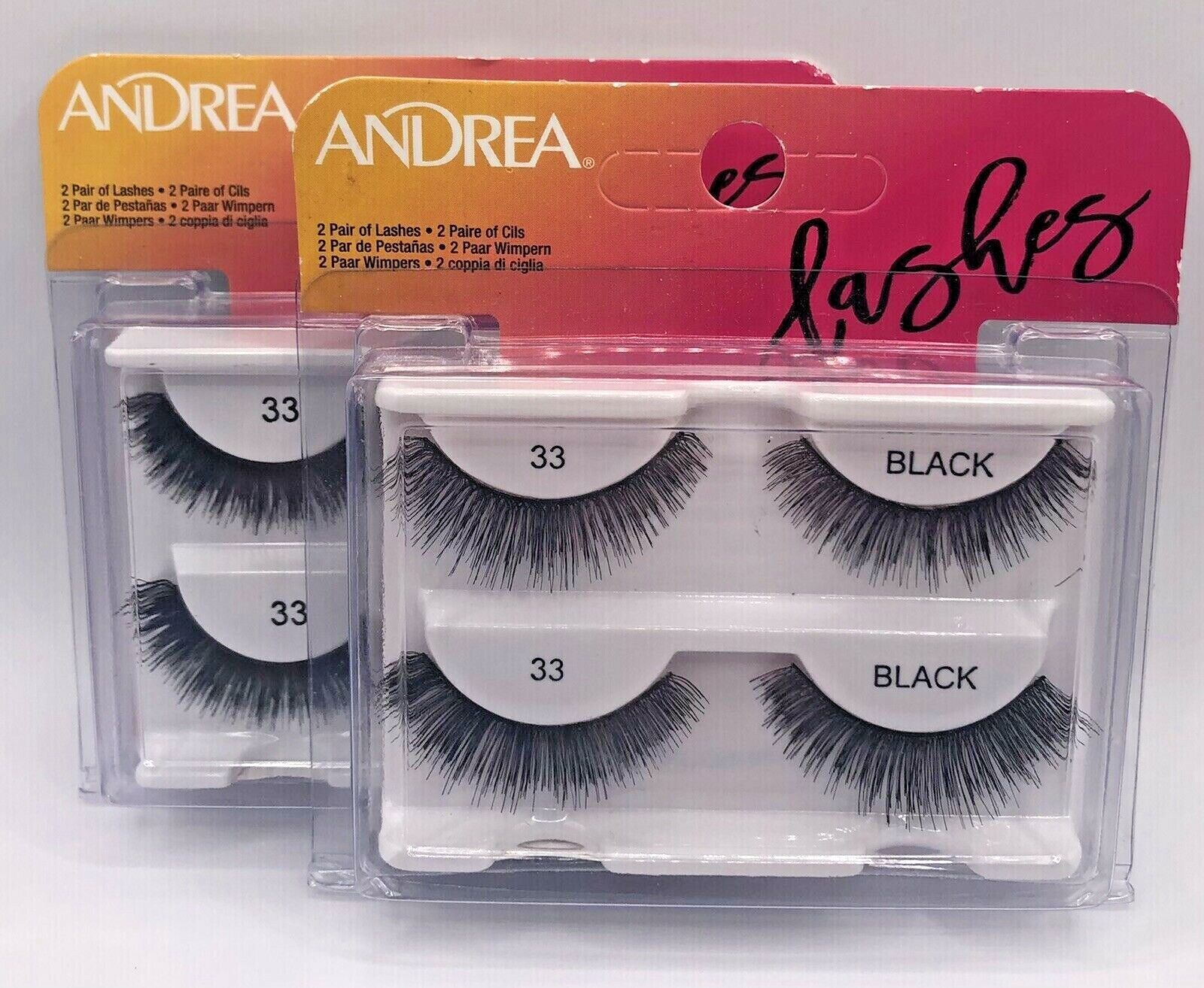 (2) Boxes Andrea Lashes #33 BLACK !!YOU GET 2 FOR 7.99!!