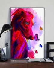 Greyhound Dog Puppy Water Color Home Decor Wall Art Poster