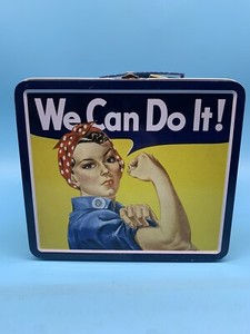 Rosie The Riveter “We Can Do It!" Metal Lunch Box - Famous Vintage Poster - 7x8"