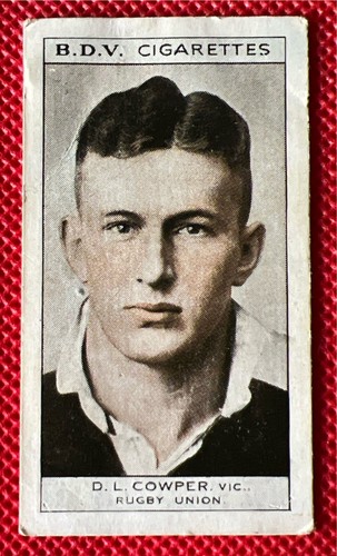 1933 BDV ROBERTSON & D L COOPER AUSTRALIAN SPORTS PERSONALITIES CIGARETTE CARD - Picture 2 of 2