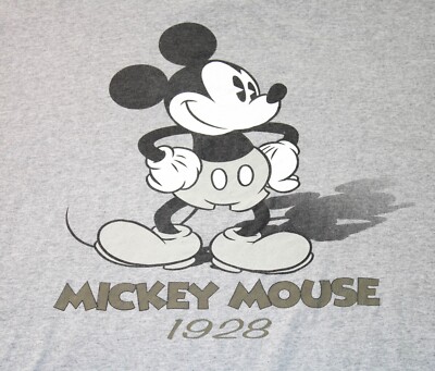 ディズニー・ミッキーマウス1928 Mickey Mouse 1928 Back Logo T-Shirt Adult XL Multicolor Delta Pro