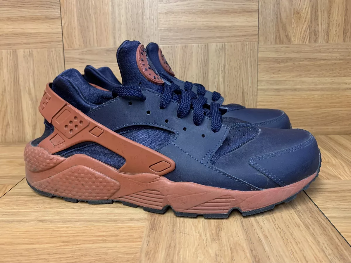 RARE Nike Air Huarache Obsidian Navy Clay Red 318429 417 Men s