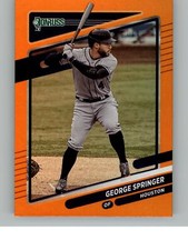 2021 Donruss George Springer 159   Houston Astros Holo Orange