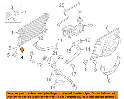 FORD OEM 00-23 E-150 Radiator Components-Radiator Lower Insulator XC3Z8124AA