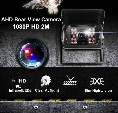 HD 9" DVR Quad Monitor 4x 4CH Realtime Reversing Side Recording CCD Camera Truck - Picture 3 of 12