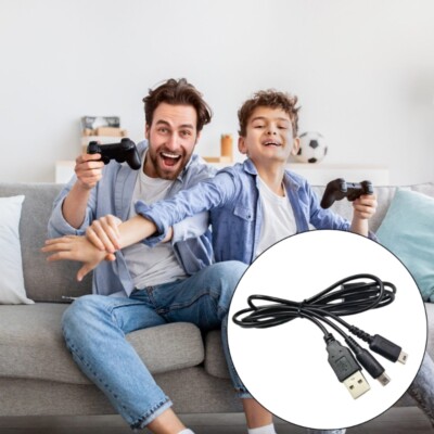 1pc/2pcs Portable Charging Wire USB Charging Cable 47in Data Cord for Console