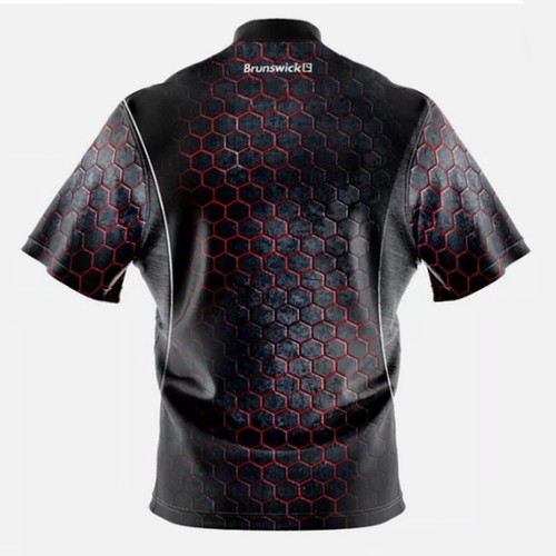 SALE Bowling Brunswick Honeycomb Zip Bowling Jersey GIfts Size S-5XL - Picture 2 of 6