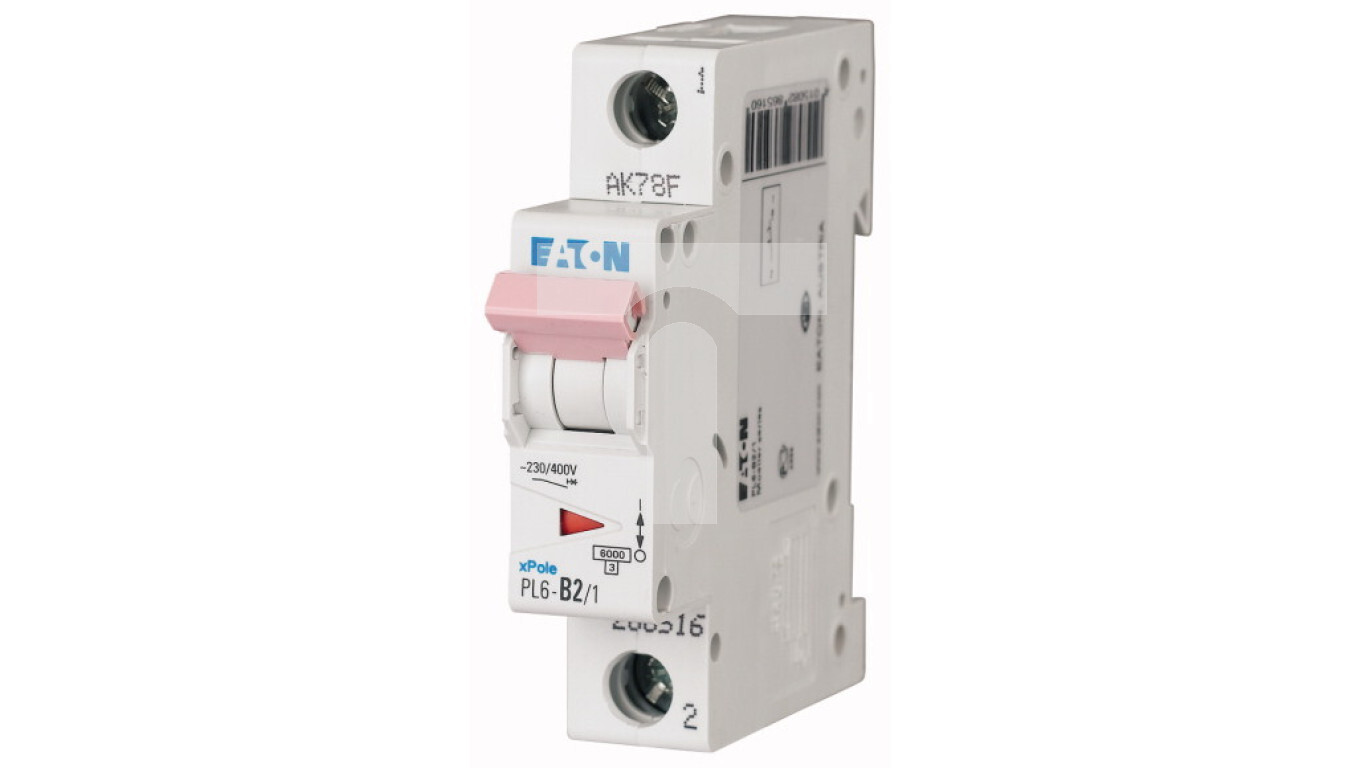 Circuit breaker 1P B 2A 6kA AC PL6-B2/1 286516 /T2UK