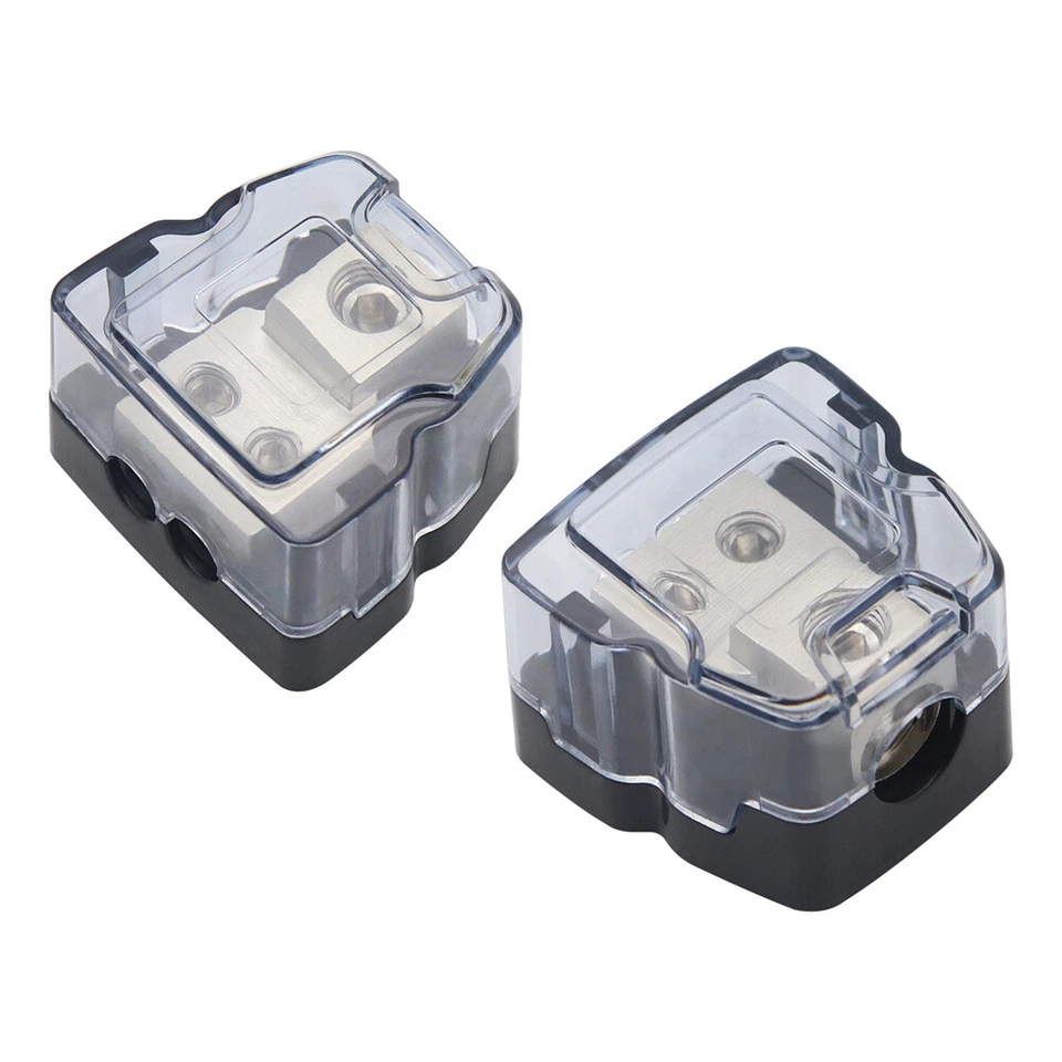 2 Set Car Audio Splitter Amp Power 4 Gauge In 8 Gauge Out Distribution Block Kit - Image 4 of 4