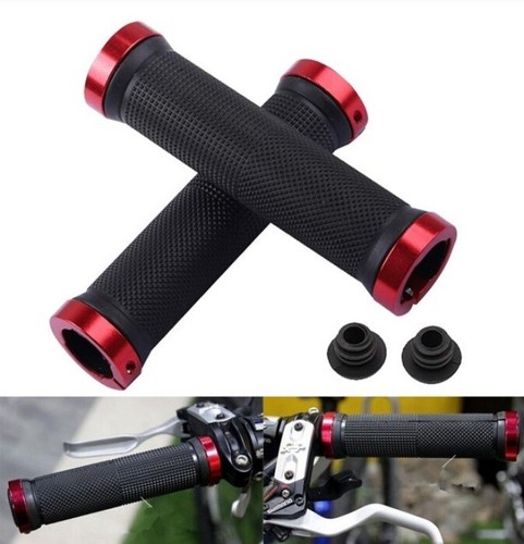 3 Coppia Manubrio Bicicletta Manici Ergonomico MTB Gomma Maniglie a Vite Set - Foto 2 di 8