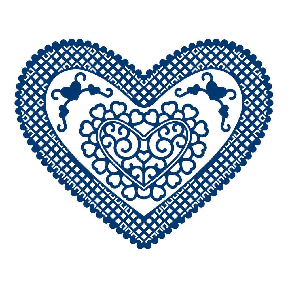 NEW Tattered Lace DOILY DELIGHTS Heart Die - D273  - RARE -  FREE UK P&P