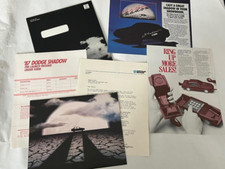 Rare 1987 Dodge Shadow Dealer Promo Brochure Phone Neon Introduction Kit Nos New
