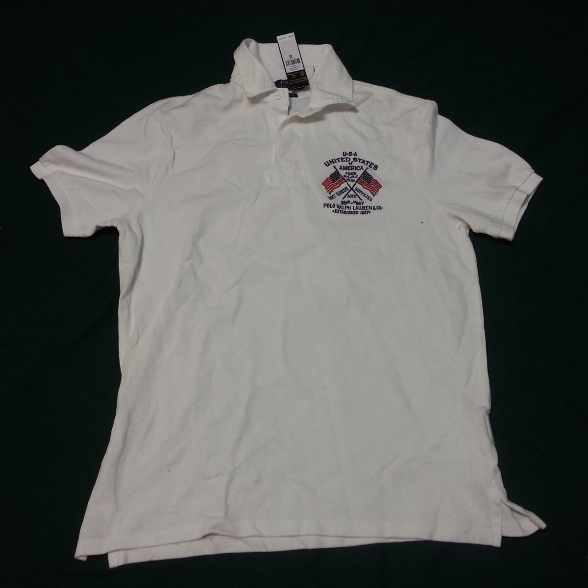 POLO Ralph Lauren Men Size M AMERICANA Shirt White USA Flag NWT $145 | eBay