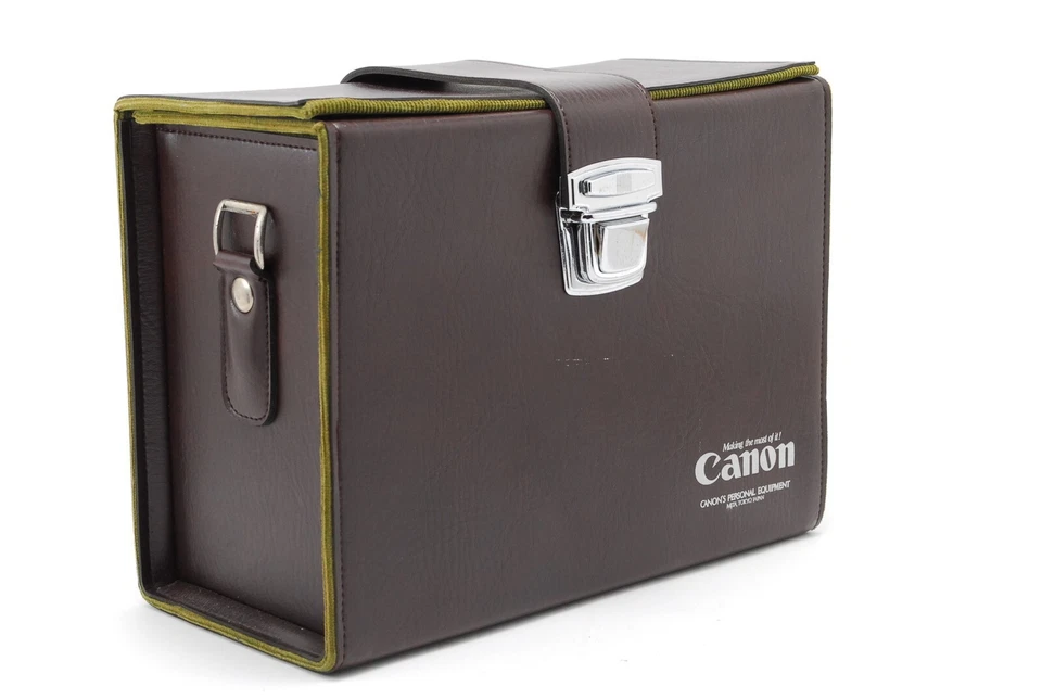【COMO NUEVO】 Bolsa de cuero marrón vintage para cámara Canon Estuche rígido Caja para SLR de JAPÓN Foto 3 de 4